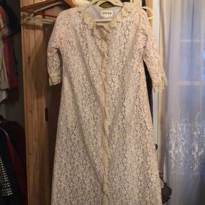 Long vintage lace robe